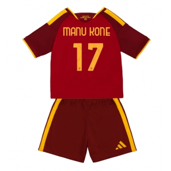 AS Roma Manu Kone #17 Maglia Gara Casa Repliche 2026-27 Bambino Maniche Corte